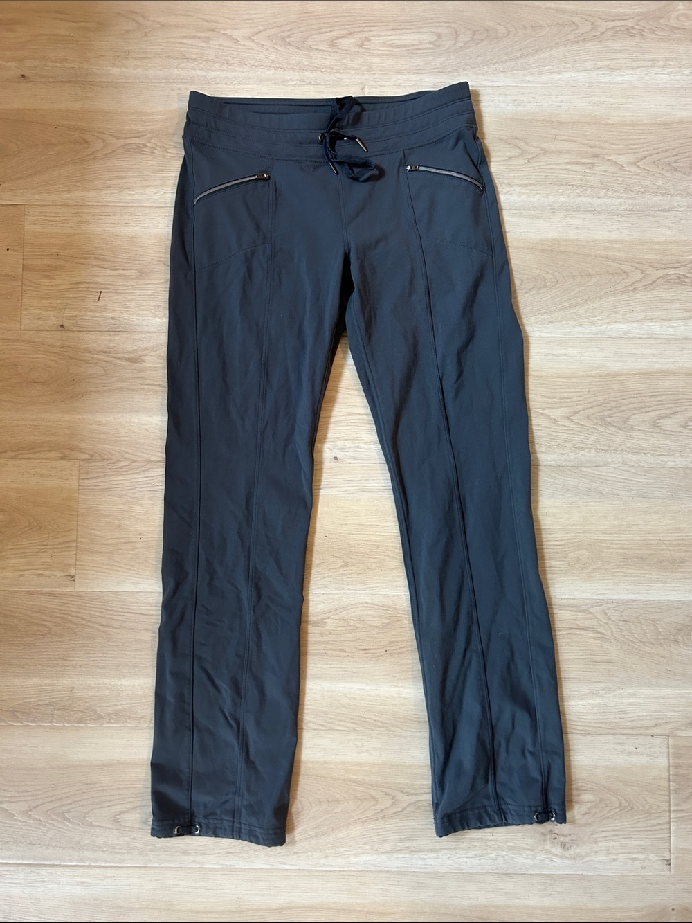 Athleta Black Zip-Pocket Drawstring Joggers